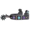 Professionals Choice Purple And Turquoise Dot Youth Spurs