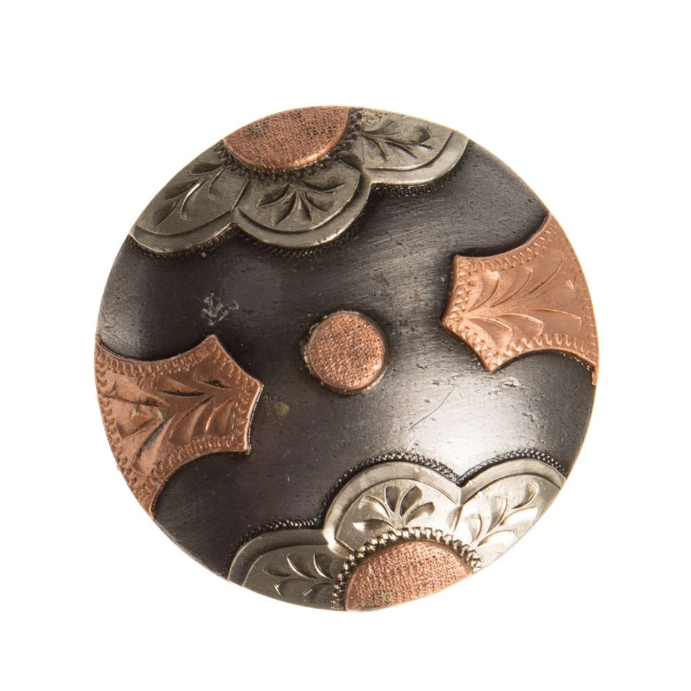 Wildfire Silver 1 1/2in. Copper Wheat Flower Concho 1 Wildfire Silver 1 1/2in. Copper Wheat Flower Concho