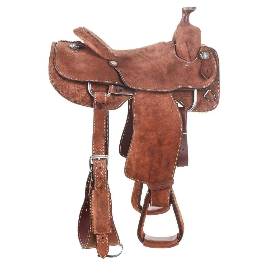 Alamo Saddlery Chocolate Roughout Team Roper 2 Alamo Saddlery Chocolate Roughout Team Roper - Image 2