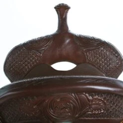 Burns Saddlery 13 Inch 20HD Chocolate Roughout Barrel Saddle -Cowboy Store BR 3041 13 20 HD 2