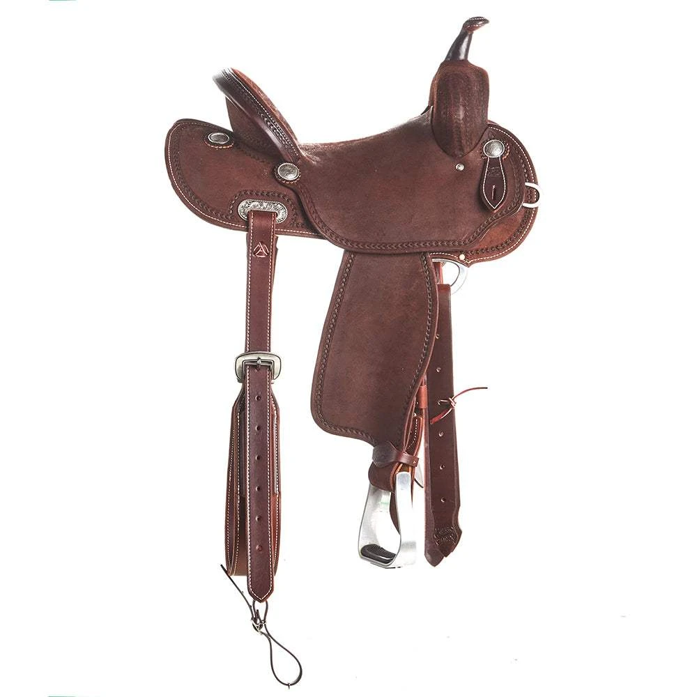 Burns Saddlery 14 Inch 20FD Chocolate Roughout Barrel Saddle 2 Burns Saddlery 14 Inch 20FD Chocolate Roughout Barrel Saddle - Image 2