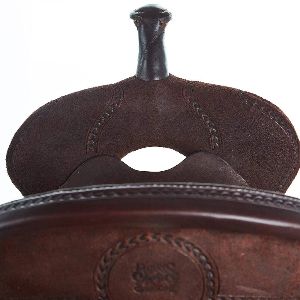 Burns Saddlery 14 Inch 20FD Chocolate Roughout Barrel Saddle 3 Burns Saddlery 14 Inch 20FD Chocolate Roughout Barrel Saddle - Image 3
