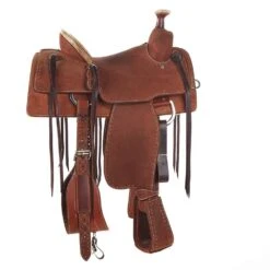 Martin Saddlery Martin Saddlery Chestnut Hard Seat Team Roper -Cowboy Store NRS 6742 1