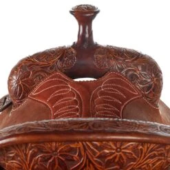 Martin Saddlery Martin Saddlery Weathered Antique Rust Suede Seat Team Roper -Cowboy Store NRS 6750 2