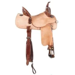 Martin Saddlery Martin 1/8 Breed Stingray Natural Weathered Antique Mountain Daisy Barrel Saddle -Cowboy Store NRS 71 7482 1