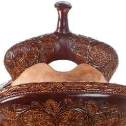 Martin Saddlery Martin 1/8 Breed Stingray Natural Weathered Antique Mountain Daisy Barrel Saddle -Cowboy Store NRS 71 7482 2