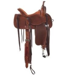 Martin Saddlery Martin Crown C Natural Weathered Antique Waffle With Rust Suede Seat -Cowboy Store NRS 97 7475 1