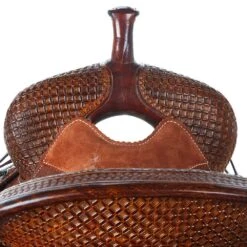 Martin Saddlery Martin Crown C Natural Weathered Antique Waffle With Rust Suede Seat -Cowboy Store NRS 97 7475 2