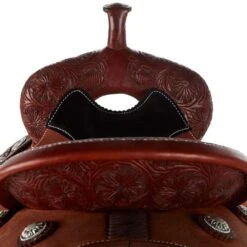 Martin Saddlery 1/8 Breed Sunflower Chestnut Crown C Barrel Saddle -Cowboy Store NRS 97 7830 03