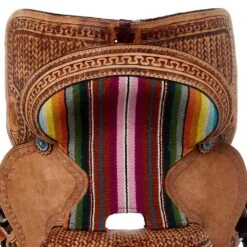 Tough 1 13in. Woven Serape Seat Barrel Saddle 7 Tough 1 13in. Woven Serape Seat Barrel Saddle -Cowboy Store SR1610 42