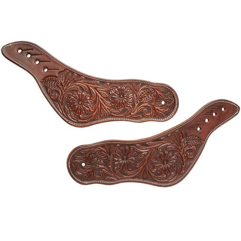 Martin Saddlery Men's Chocolate Mountain Daisy Dove Wing Spur Straps 2 Martin Saddlery Men's Chocolate Mountain Daisy Dove Wing Spur Straps - Image 2