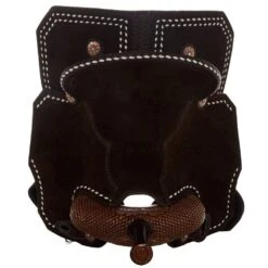 Tomahawk Chocolate Roughout 14 1/2 Inch Barrel Saddle With Tooling And White Buckstitch 9 Tomahawk Chocolate Roughout 14 1/2 Inch Barrel Saddle With Tooling And White Buckstitch -Cowboy Store TH 006 05
