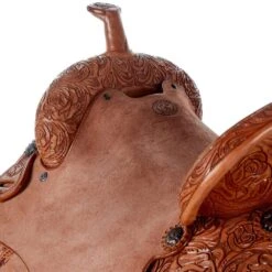 Tomahawk 1/2 Breed Rose Floral Barrel Saddle 7 Tomahawk 1/2 Breed Rose Floral Barrel Saddle -Cowboy Store TH 014 03