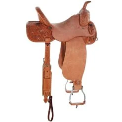 Tomahawk 1/2 Breed Rose Floral Barrel Saddle 8 Tomahawk 1/2 Breed Rose Floral Barrel Saddle -Cowboy Store TH 014 04